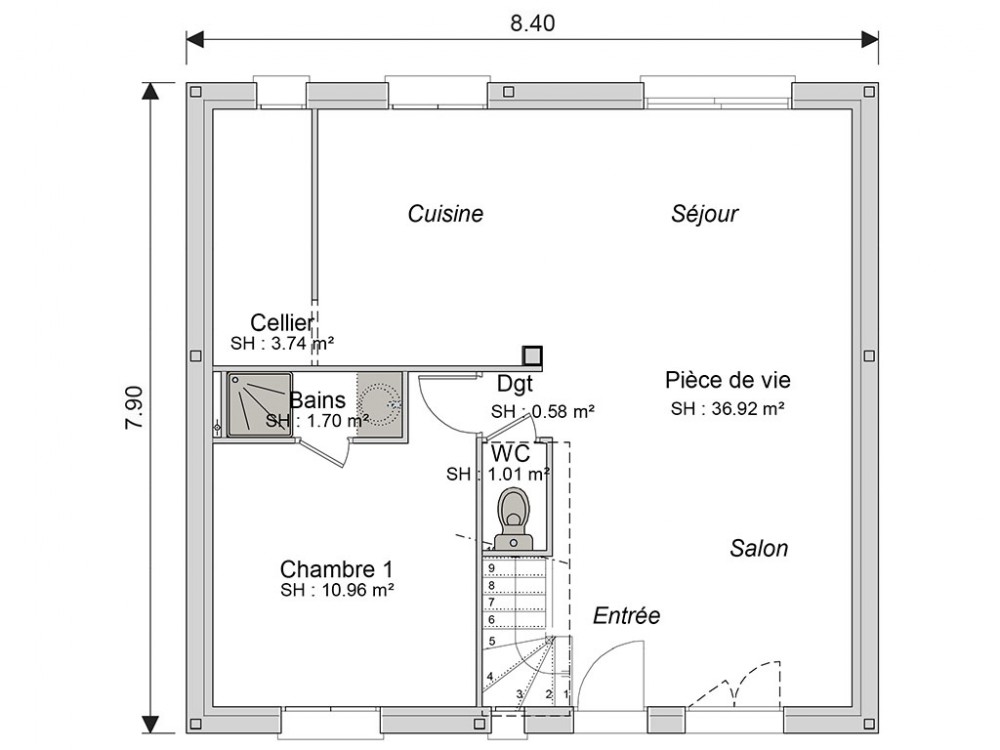 plan de maison perdu